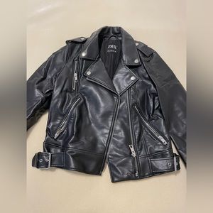 Zara Buckled Leather Jacket